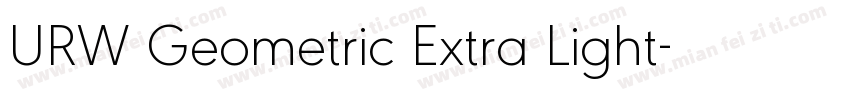 URW Geometric Extra Light字体转换